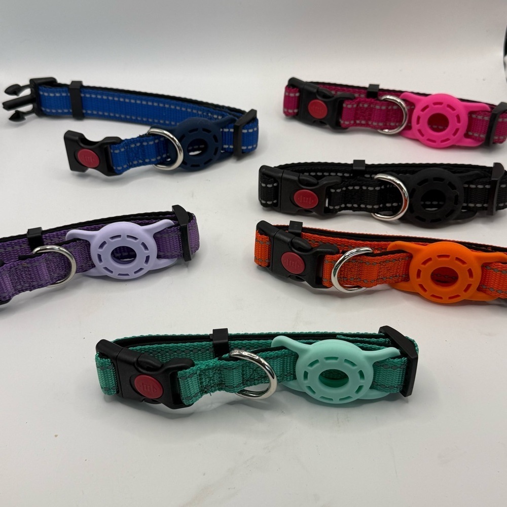 Erbine AIR TAG dog collar size small LOT of 6 multicolor